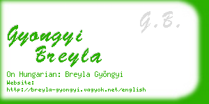 gyongyi breyla business card